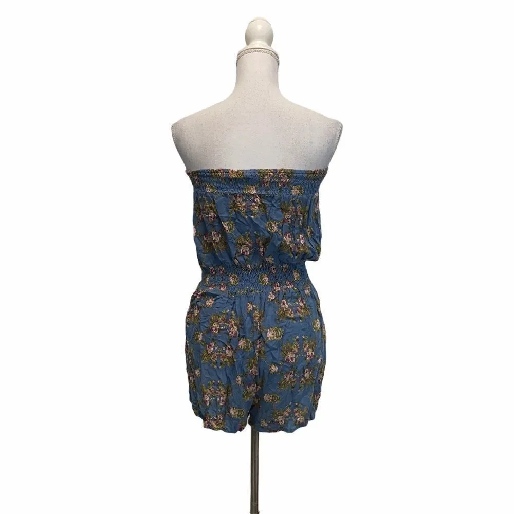 XL Floral Strapless w/ Pocket Jumpshort - Picture 3 of 6